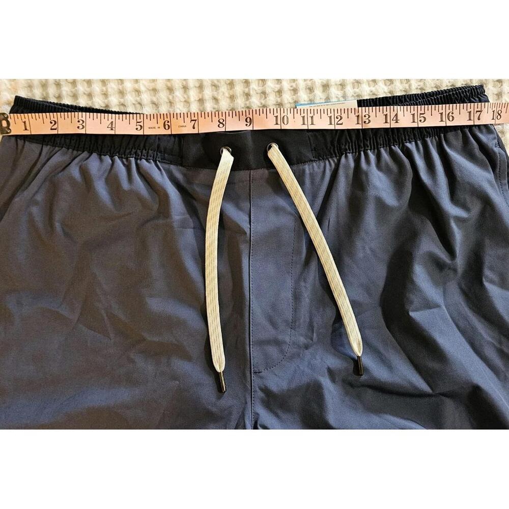 Men's Sonoma Scallop Large 7" Mesh Lined Swim Short Below The Waist Blue Indigo - Picture 4 of 10